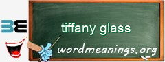 WordMeaning blackboard for tiffany glass